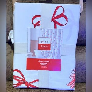 Peri Home Coquette Shower Curtain - Bow Pattern - NEW